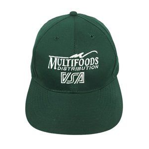 Otto Cap Multifoods Distribution Adjustable Tuck Strap Cap Trucker Hat Green
